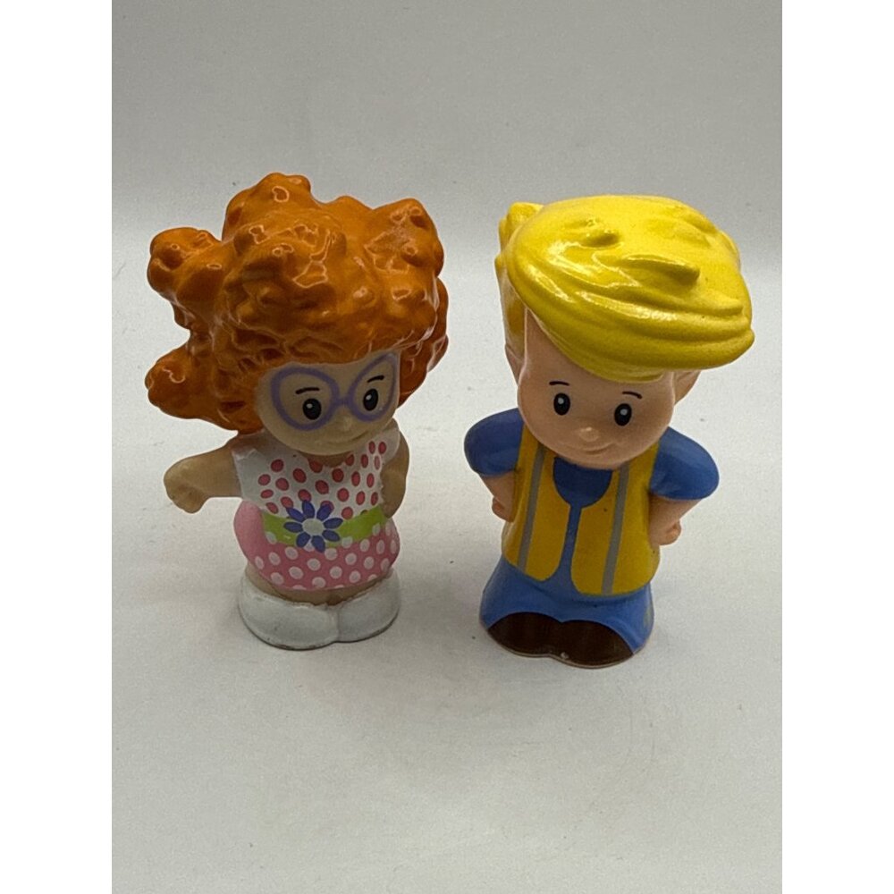 Fisher Price Little People Sofie Flower Power Eddie Yellow Vest Figures
